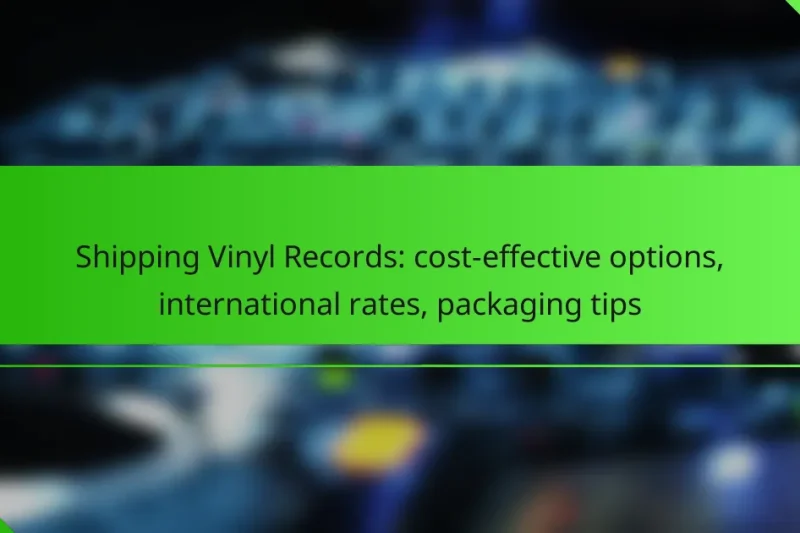 Shipping Vinyl Records: cost-effective options, international rates, packaging tips