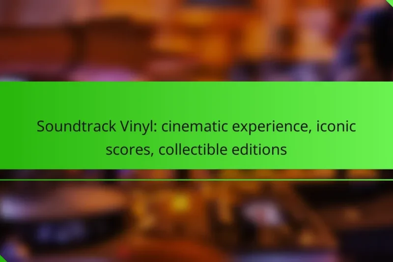 Soundtrack Vinyl: cinematic experience, iconic scores, collectible editions