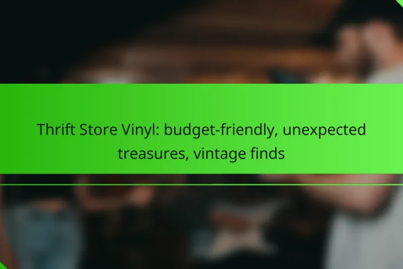 Thrift Store Vinyl: budget-friendly, unexpected treasures, vintage finds