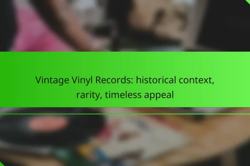 Vintage Vinyl Records: historical context, rarity, timeless appeal