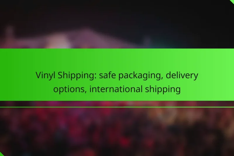 Vinyl Shipping: safe packaging, delivery options, international shipping